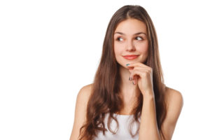 疑問を持つ外国人女性