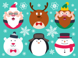 クリスマスの人気キャラクターたち