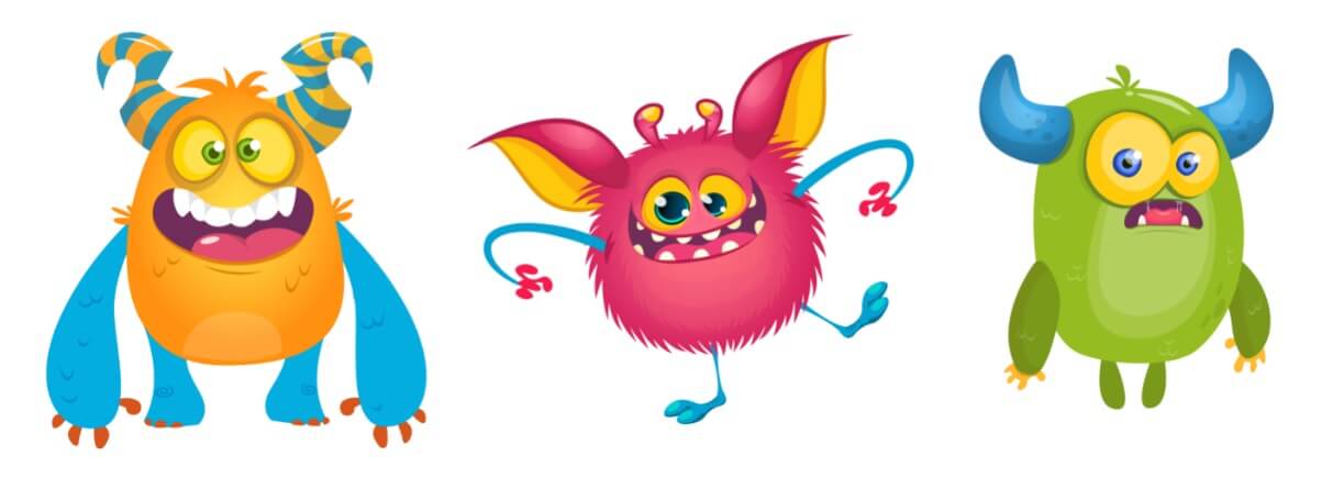 かわいいモンスターキャラクターたち